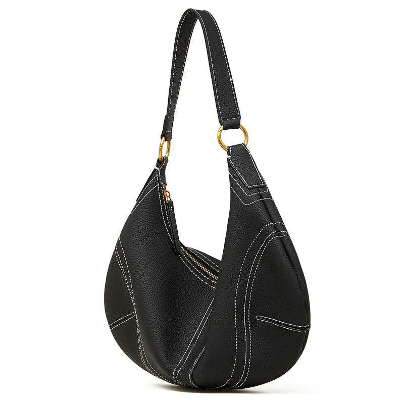 Bolso Bandolera Media Luna de Cuero