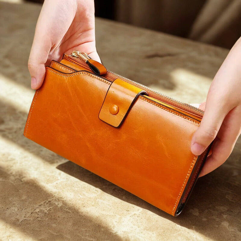 Cartera Monedero de piel Auténtica