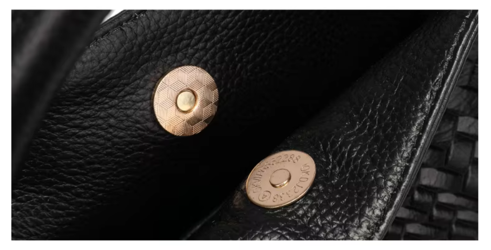 Bolso en Cuero Auténtico Trenzado