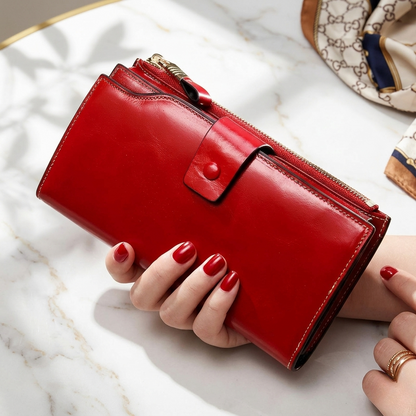 Cartera Monedero de piel Auténtica