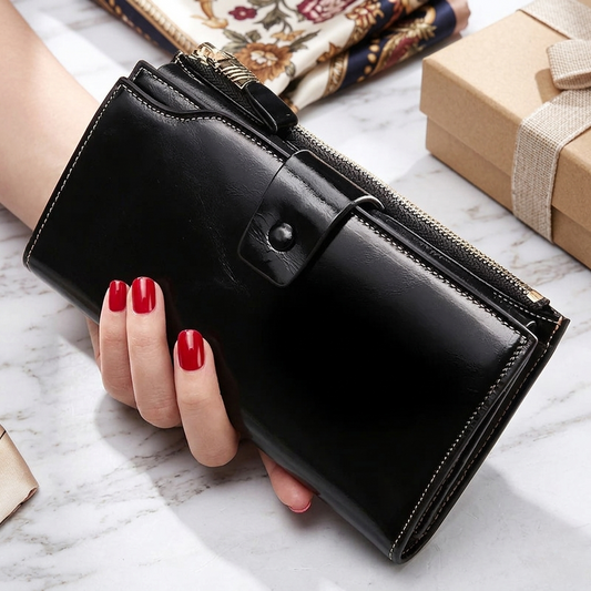 Cartera Monedero de piel Auténtica