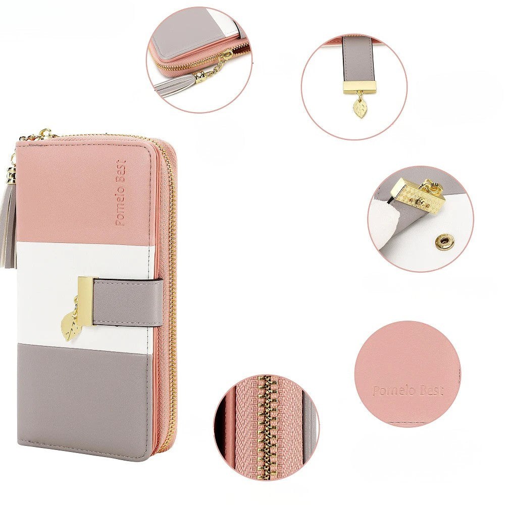 Cartera de Mujer en Cuero Sintético con Cremallera y Diseño Elegante