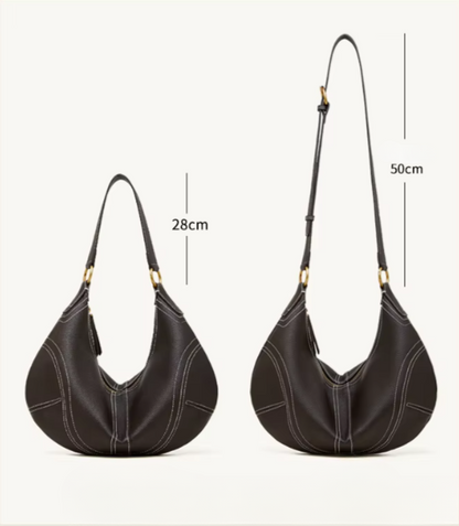 Bolso Bandolera Media Luna de Cuero