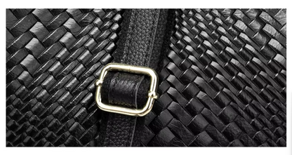Bolso en Cuero Auténtico Trenzado