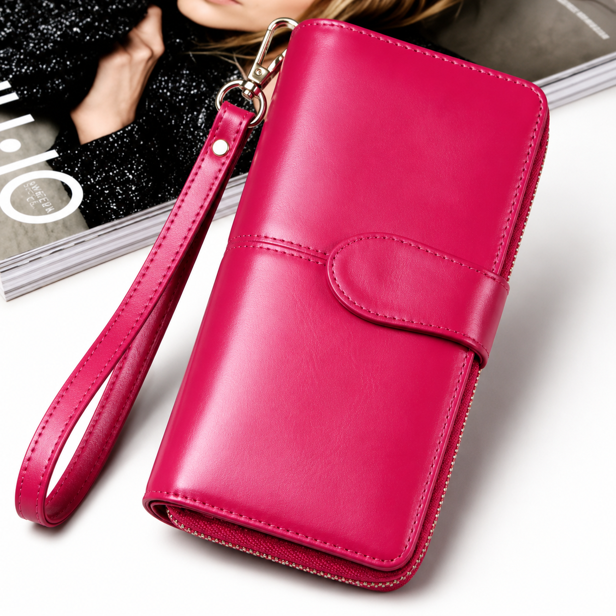 Cartera Efecto Encerado Vintage