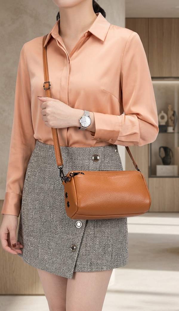 Bolso Vintage en Cuero Genuino