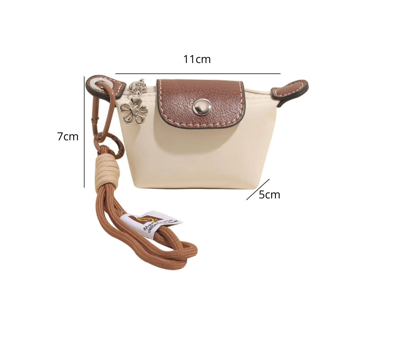 Monedero con pulsera de muñeca y llavero