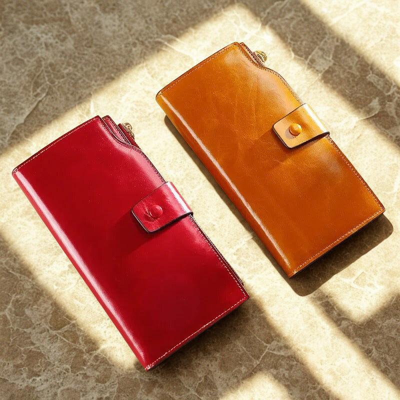 Cartera Monedero de piel Auténtica