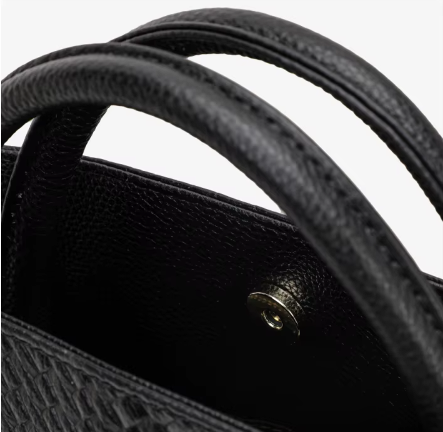 Bolso en Cuero Auténtico Trenzado