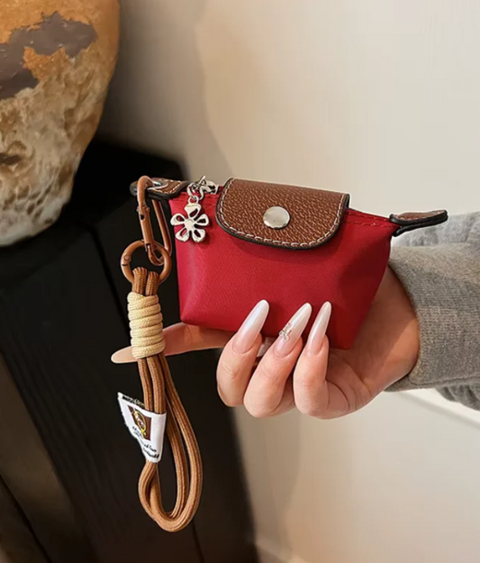 Monedero con pulsera de muñeca y llavero