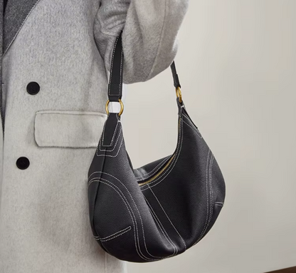 Bolso Bandolera Media Luna de Cuero