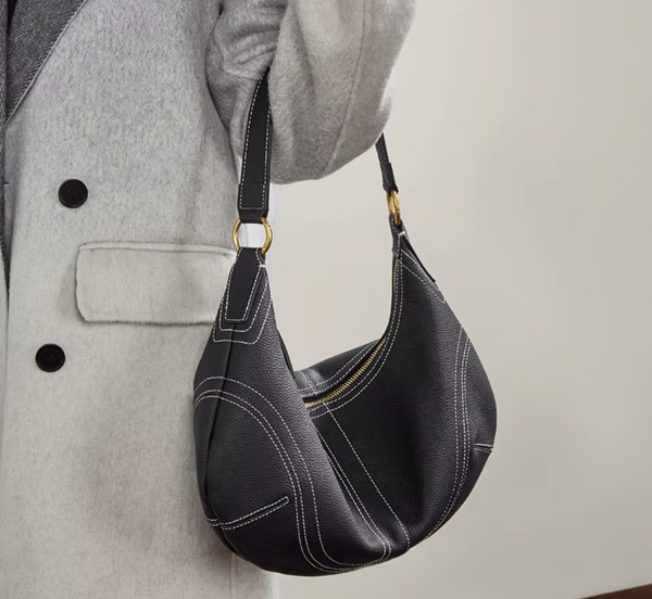 Bolso Bandolera Media Luna de Cuero