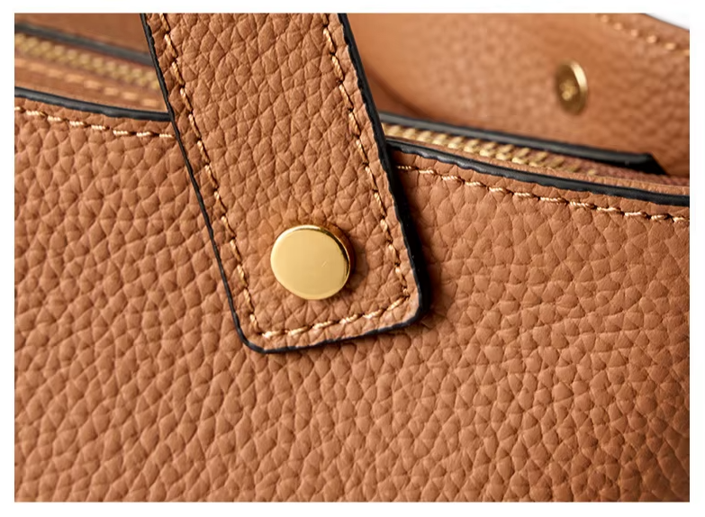 Bolso Tipo Bucket Cuero Genuino