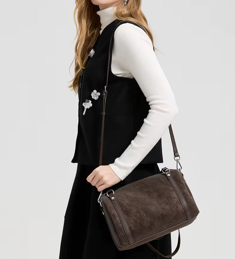 Bolso Bandolera de Ante Natural