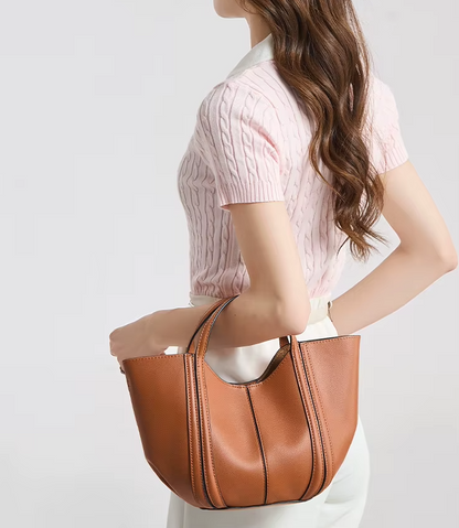 Bolso Bandolera con Decoración de Costuras