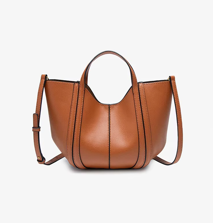 Bolso Bandolera con Decoración de Costuras