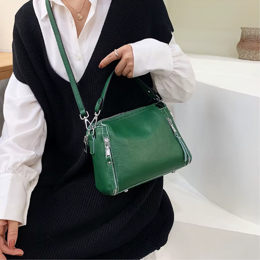 Bolso de Cuero Genuino – Bolso de Hombro Elegante de Alta Calidad