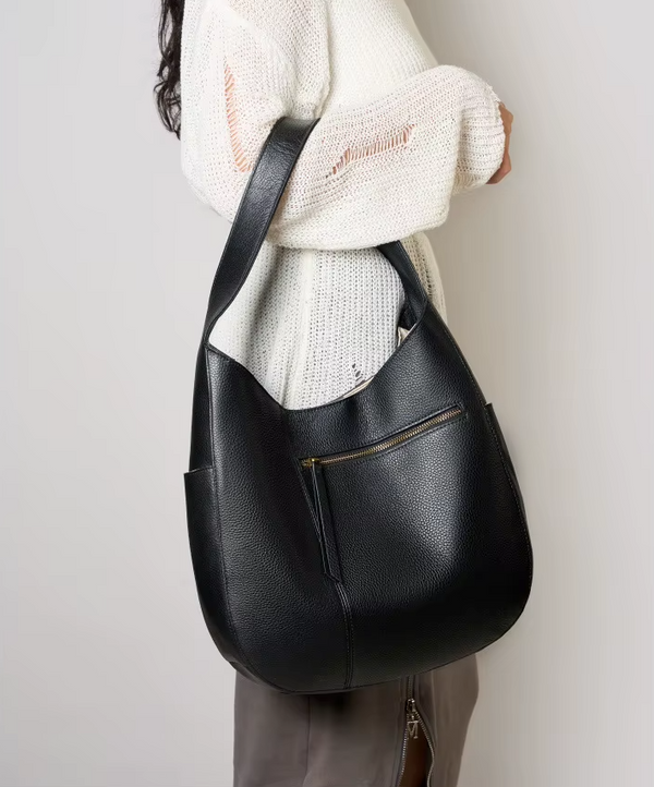 Bolso Hobo de Cuero Genuíno