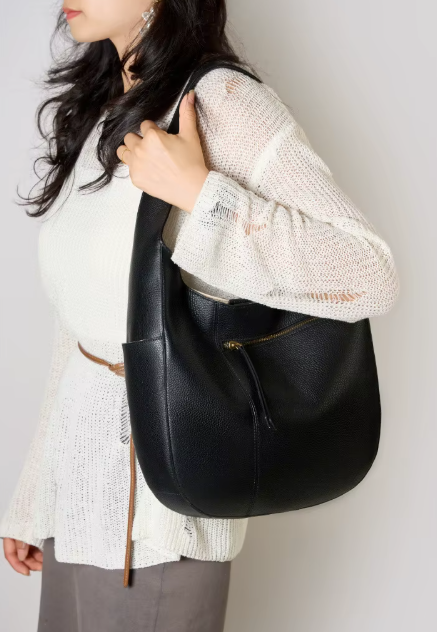 Bolso Hobo de Cuero Genuíno