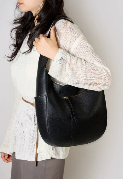 Bolso Hobo de Cuero Genuíno