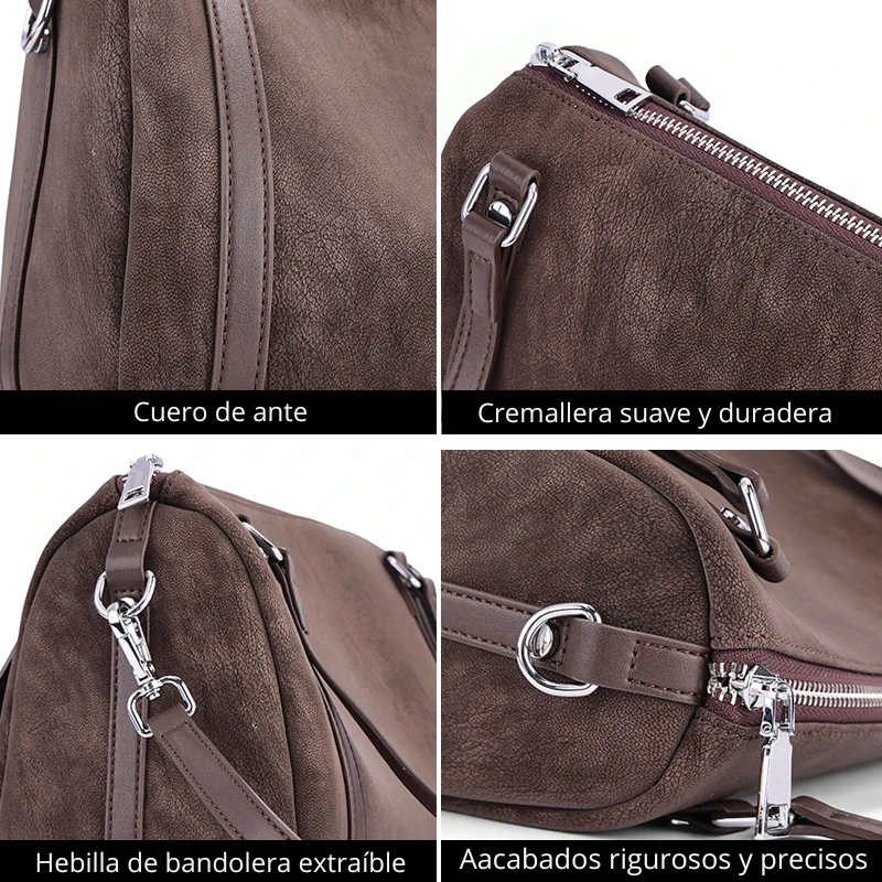 Bolso Bandolera de Ante Natural