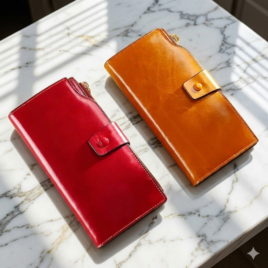 Cartera Monedero de piel Auténtica