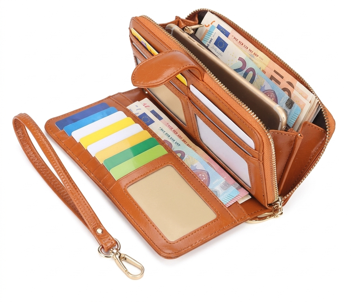 Cartera Efecto Encerado Vintage