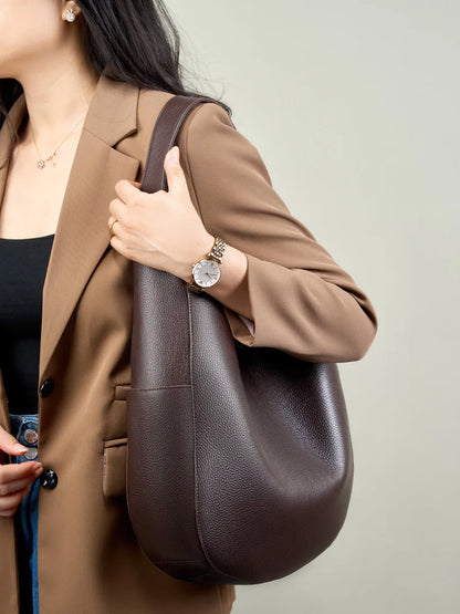 Bolso Hobo de Cuero Genuíno