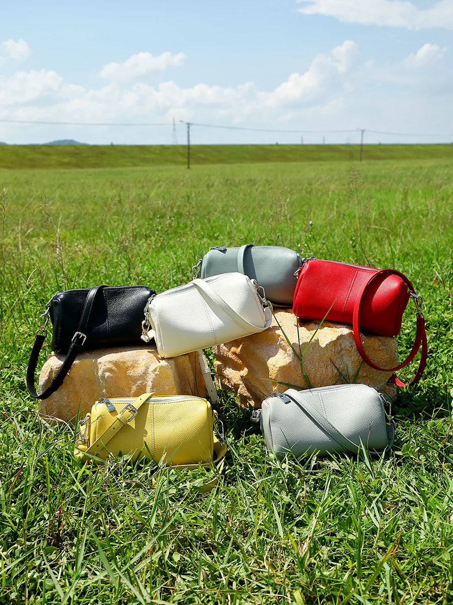 Bolso Bandolera en Cuero Genuino Minimalista