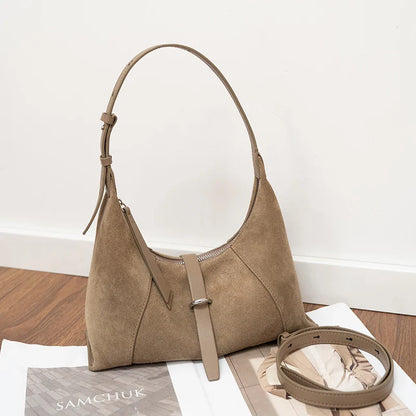Bolsos de Hombro de Ante Natural