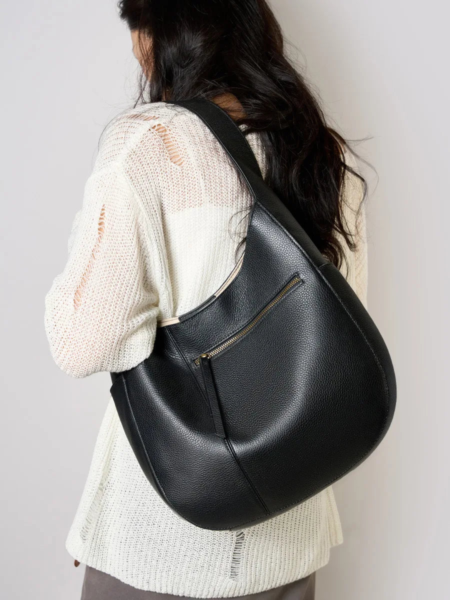 Bolso Hobo de Cuero Genuíno