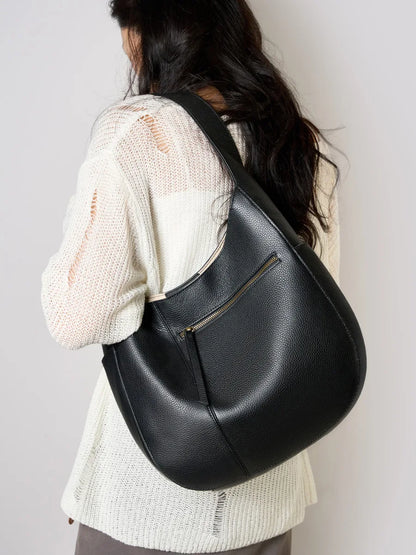 Bolso Hobo de Cuero Genuíno