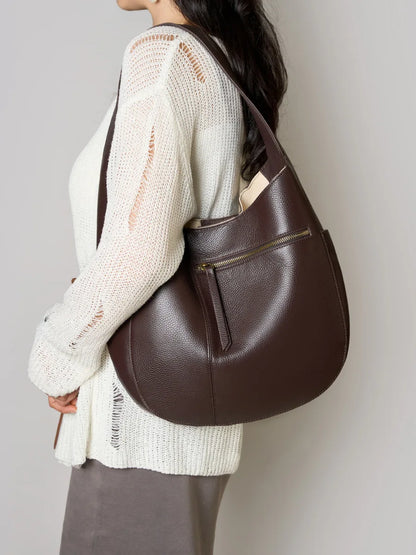 Bolso Hobo de Cuero Genuíno