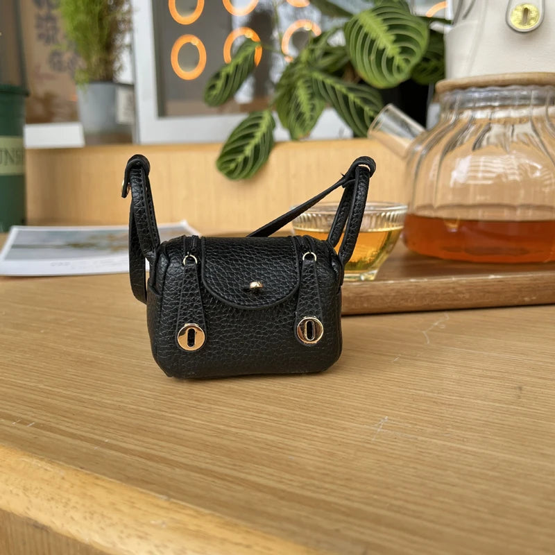 Mini Bolso de Cuero Funda para Auriculares