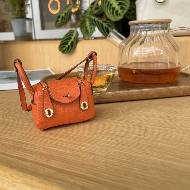 Mini Bolso de Cuero Funda para Auriculares