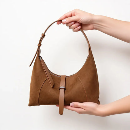 Bolsos de Hombro de Ante Natural