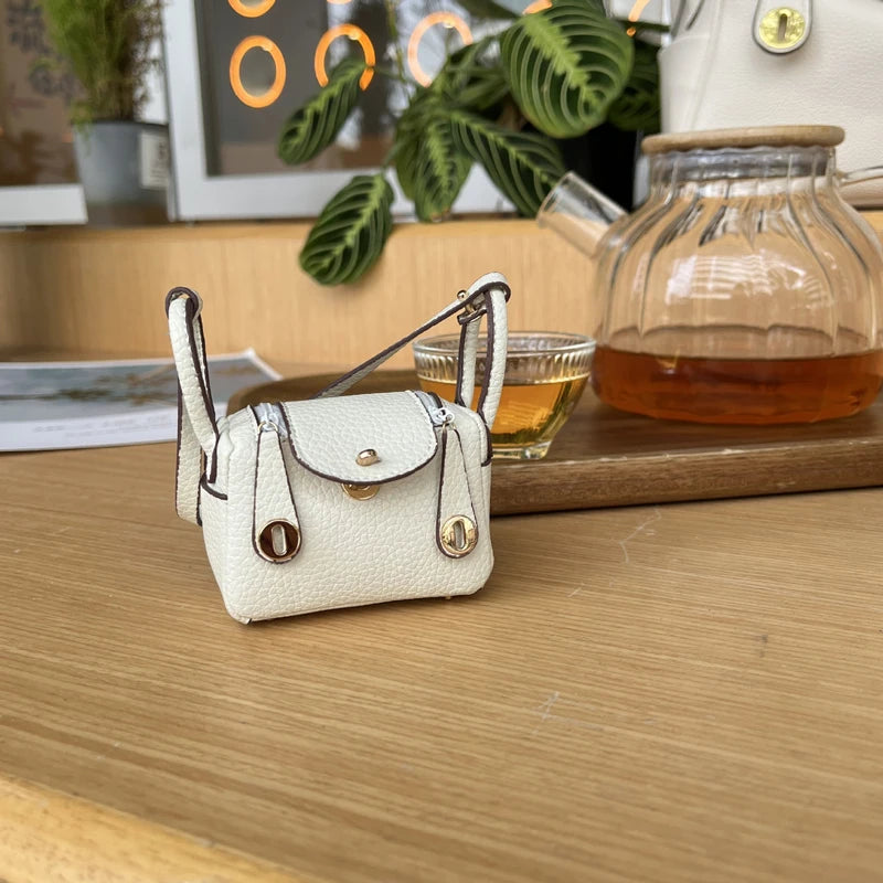 Mini Bolso de Cuero Funda para Auriculares