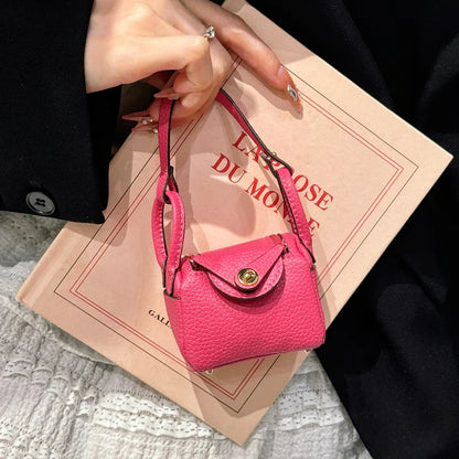 Mini Bolso de Cuero Funda para Auriculares