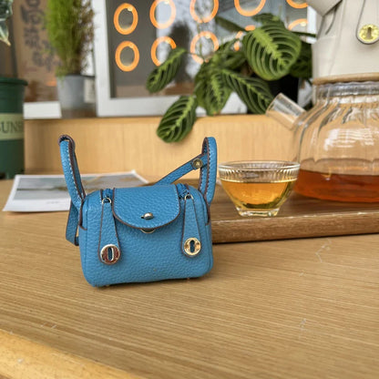 Mini Bolso de Cuero Funda para Auriculares