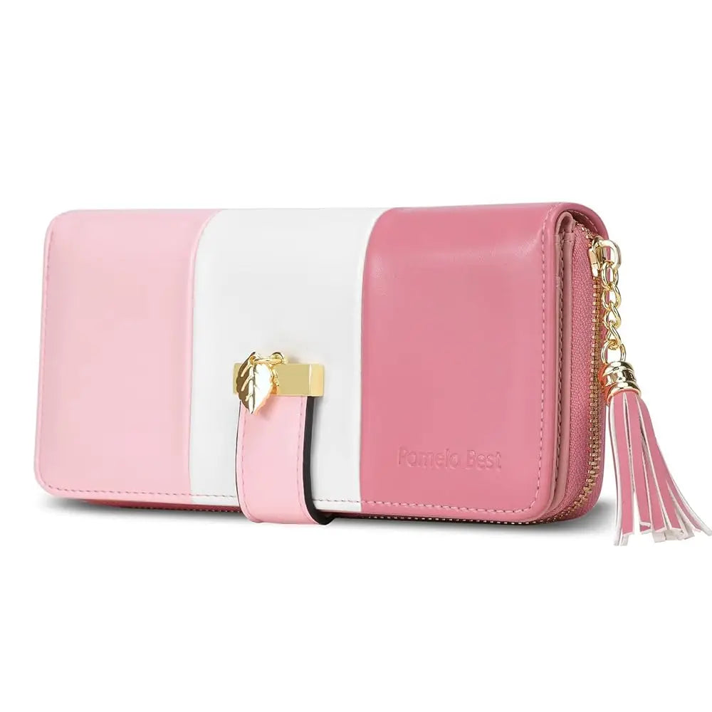 Cartera de Mujer en Cuero Sintético con Cremallera y Diseño Elegante