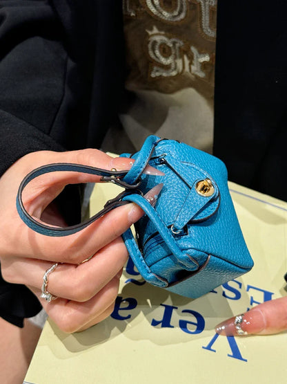 Mini Bolso de Cuero Funda para Auriculares