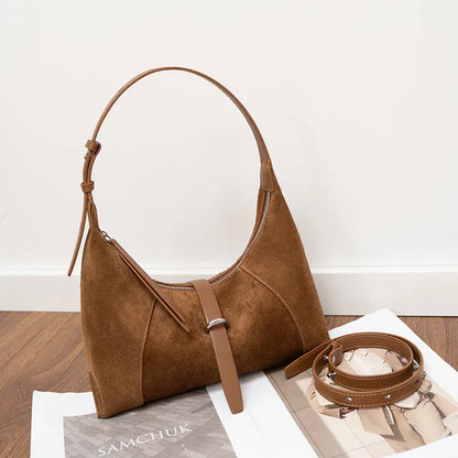Bolsos de Hombro de Ante Natural