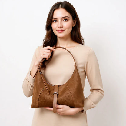 Bolsos de Hombro de Ante Natural