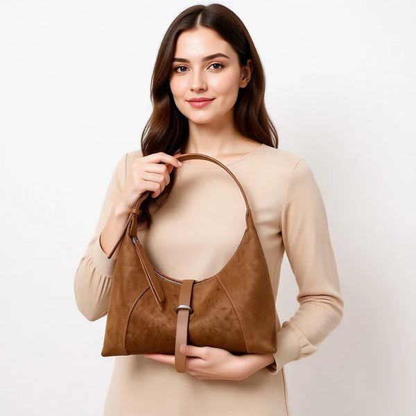 Bolsos de Hombro de Ante Natural