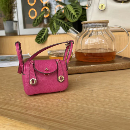 Mini Bolso de Cuero Funda para Auriculares