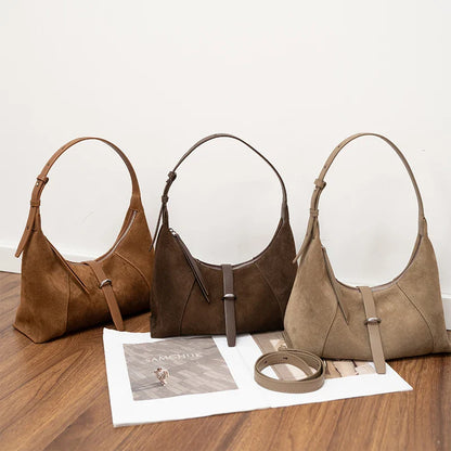 Bolsos de Hombro de Ante Natural