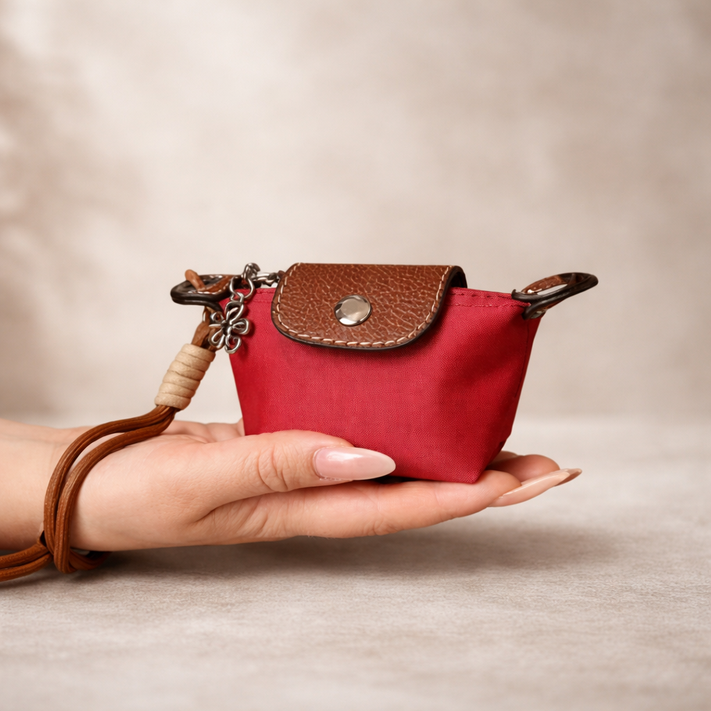 Monedero con pulsera de muñeca y llavero