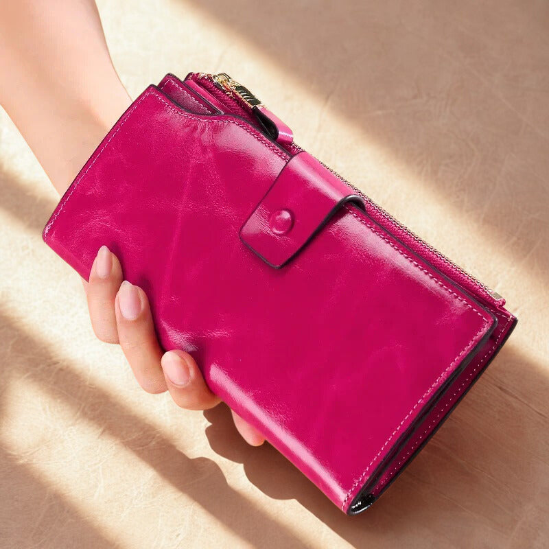 Cartera Monedero de piel Auténtica