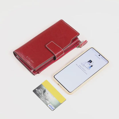 Cartera Monedero de piel Auténtica